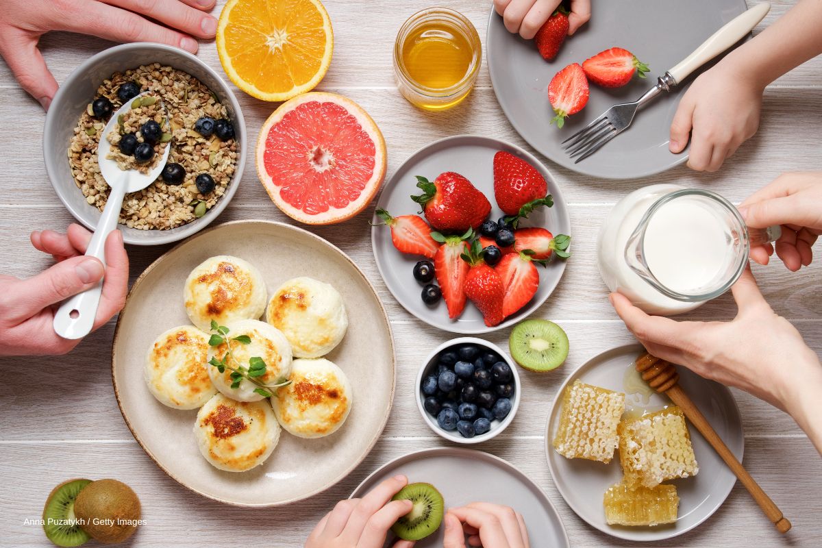 Gesundes Frühstück am Morgen